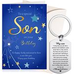 Yaomiao Son Birthday Card Son Keyring Gifts from Mum Dad Inspirational Son Keyring Encouragement Son Gifts Birthday Present for Son Adult Birthday Christmas Graduation Present Supplies