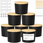 SUPMIND 12oz Candle Jars, 8 Pack La