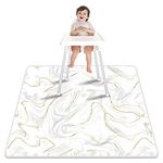 Paw Legend Splat Mat and Feeding Mat for Baby - Under High Chair Floor Mat, Waterproof Washable Travel Place Mats for Toddlers & Kids, Splash Mat for Art, Crafts, Playtime on Floor or Table (Marble)