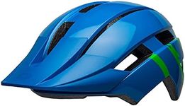 Bell Sidetrack II MIPS Child Helmet 2021: Strike Gloss Blue/Green Unisize 47-54cm