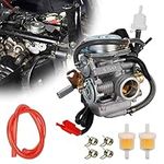 PD24J Carburetor 24mm Carb with Drain Line for 4-Stroke GY6 125cc 150cc ATV Go Karts Scooter Mopeds QMJ/QMI157 QMJ/QMI152