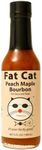 Peach Maple Bourbon Natural Hot Sauce & Glaze by Fat Cat Gourmet | Sweet Savory Southern Flavor | Mild Heat | For Seafood, Chicken, Pork, Cheeses & More | Gluten Free, Vegan & Keto Friendly | 1 Bottle