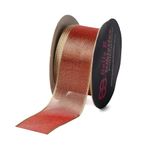 Bells and Whistles Red Ribbon Wide by Yards Premium Sparkle Ribbon for Crafters Wedding Holiday Home Decoration Gift Wrap Card Making Hair Bows Floral Projects (1 inch 10 Yards)