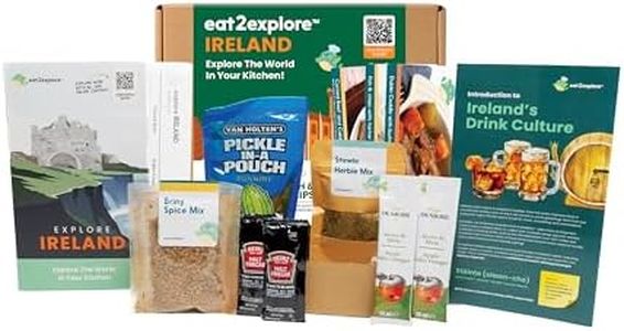 eat2explore Global Cooking Kit - Authentic Recipes, Essential Spices, Cultural Fun & Expert Drink Pairings. Perfect for New Year Date Night or Dinner Parties. (IRELAND edition)