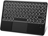 Sross-TEC Bluetooth Keyboard with Touchpad, QWERTY Layout Wireless Tablet Keyboards Compatible with Windows/Android/iOS, Backlit Keyboard for iPad, iPad Pro, iPad Air, Samsung, Mac, Macbook, Black