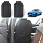 BestEvMod for Mach-E Seat Back Cover Waterproof Suede Leather Set of 2 Driver's Seat & Passenger Seat Back Cover Cushion Protector Compatible with Mustang Mach E Accessories 2021-2024 (Black)2