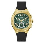 GUESS Men Analog Quartz Watch with Silicone Strap GW0571G3