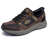 Skechers Men's Oak Canyon Consitent Winne Hands Free Slip-in Sneaker, Brown/Black, 9.5