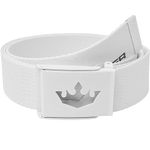 Meister Player Golf Web Belt - Adjustable & Reversible - White