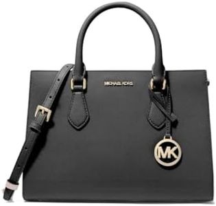 Michael Kors handbag for women Sheila satchel medium, Black With Gold Hardware