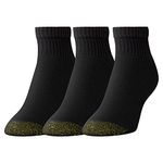 Gold Toe womens3-pack Ultratec Qurarter Socks Casual Sock - Black - Shoe 4-7 UK
