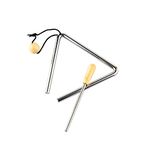 Triangle Hand Percussion with Striker,Rhythm Steel Triangles Music Instrument (5 inch)