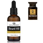 Jax of London Vanilla Tobacco Beard Oil for Men 50ml, Beard care oil, Beard growth oil for Men, Consists of Vitamin E, Avocado, Almond & Jojoba oil, Luxury scented beard oil, Men’s Cologne fragrance