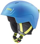 uvex Manic Pro - Ski Helmet for Kids - Individual Fit - Optimized Ventilation - Blue-Lime Met Matt - 54-58 cm