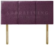 Serenity Headboards Divan Bed Headboard Alton Chenille 20 inch Height Padded Paneled Headboard (Aubergine, Single 3 FT, Height 20 INCHES)