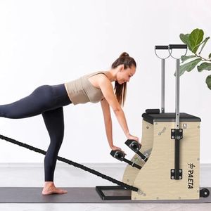 PAETA Pilates Chair,Pilates Combo Chair,Wunda Chair with Resistance Bands, Handles, and Split Pedals, Professional Yoga Chair Pilates Machine for Home and Studio Use, Extra Large