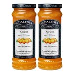 St Dalfour Thick Apricot French Fruit Spread (10 oz) - 100% from Fruit - No Synthetic Nitrates or Nitrites - No Cane Sugar Added - Naturally Sweetened - Pack of 2