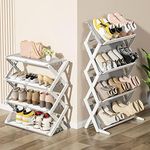 Foldable Shoe Rack, 4-Tier Installa