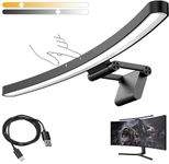 Screenbar Halo Computer Monitor Lamp, 55CM Monitor Light Bar Curved for Eye Caring, Adjustable Brightness and Colour Temperature, Touch Control No Glare Space Saving Home Office Lamp LED Task Lamp