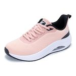 GOOBON Womens Air Walking Shoes with Arch Support Trainers Plantar Fasciitis Orthotic Running Shoes Comfortable Breathable Athletic Tennis Sneakers - Pink - Size 5.5 UK