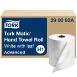 Tork 290092A Advanced Matic Paper Hand Towel Roll, 2-Ply, 7.7" Width x 525' Length, White, (Case of 6 Rolls, 525 Feet per Roll, 3,150 Feet)