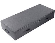 Large Under the Bed Storage Container for Duvets, Blankets Bedding Accessories, Underbed Storage Boxes, Black Gray