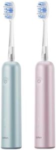 Laifen Wave Pro Toothbrushes Bundle, Smart Sensor & 70-Day Battery, 4 Brush Heads, Blue & Pink Aluminum