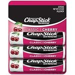 ChapStick Classic (1 Blister Pack of 3 Sticks, Cherry Flavor) Skin Protectant Flavored Lip Balm Tube, 0.15 Ounce Each