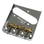 Wilkinson WTB Telecaster Compatible Vintage Bridge with Brass Saddles - Chrome