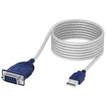 SABRENT USB 2.0 to Serial (9-Pin) DB-9 RS-232 Converter Cable, Prolific Chipset, Hexnuts, [Windows 10/8.1/8/7/VISTA/XP, Mac OS X 10.6 and Above] 10-Feet (CB-9PTF)