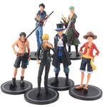 Tinion||One Piece Set Action Figure- Miniature Toy Figure (Doll) Special Edition for Car Dashboard, Decoration, Cake, Office Desk & Study Table (Pack of 6) (Height- 16cm)