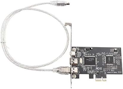 Goshyda PCIE Firewire Card, IEEE 1394 PCI Express Controller, 1394a Firewire 800 Adapter with Firewire Cable, 3 Ports, 2X 9 Pin, 1x 6 Pin