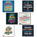 Windup Fridge Magnets - Motivational Quotes Magnet - Inspirational Quotes Magnets - 4 x 4 inch - Set of 6 (Set - B)