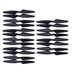 20PCS Quadcopter Propeller for Hubsan H501S H501A H501C H501M H501S pro MJX B3 Bugs 3 B3H B2W F17 F100 HS700 D80 Aerial Photography RC Drone Spare Blade Accessories (Black)