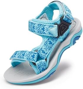 DREAM PAIRS Boys Girls Sandals Kids Adventurous Light-Weight Adjustable Straps Summer Water Shoes (Toddler/Little Kid/Big Kid),Size 13 Little Kid,Baby/Blue,170892-K