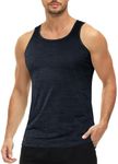MAGCOMSEN Mens Muscle Tank Top Gym Tanks Sleeveless Workout T Shirts Athletic Shirts Black L