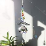 H&D HYALINE & DORA Crystal Guardian Angel Rainbow Makers Suncatchers with 30mm Ball Prism