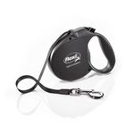 Flexi Standard Large Tape 5 Meter - Retractable Dog Leash - Black