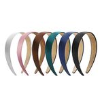 JOYOYO 6 Pcs Satin Headbands Wide Headbands Colourful Headbands Non-Slip Headbands Girls Headbands DIY Headband Alice Headbands for Women and Girls, 1.2 Inch in Width