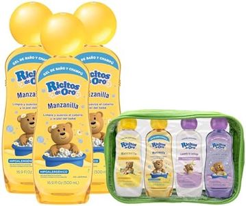 Pack Ricitos de Oro Manzanilla 3 ud Gel-champú 2en1 500 ml + REGALO neceser 4 minitallas viaje 100 ml