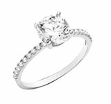 Old English Jewellers 9ct White Gold 1.50ct Solitaire Engagement Ring size J to U - Man Made Diamond Simulant (L)