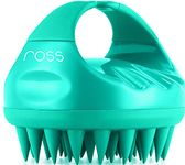 Ross Hair Exfoliating Scalp Massager Shampoo Hair Brush with Soft Silicone Bristles, Anti Dandruff, Green