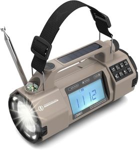 NOAA Weather Radio Emergency Radio with Hand Crank & Solar Charging