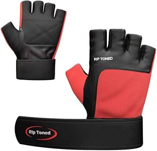 Rip Toned Full Black Workout Gloves for Men & Women - Gym Gloves for Men for Weightlifting, Gym, Bodybuilding, Powerlifting & Fitness Training - Weight Lifting Gloves with Padded Palm & Enhanced Grip