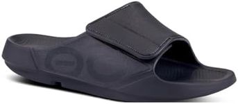 OOFOS womens Ooahh Slide, Black Sport Flex, 8 Women/6 Men
