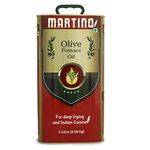 Martino Olive Pomace Oil 5L, Roasting & Sautéing Rich Neutral Flavour, Everyday Indian Cooking & Deep Frying