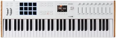 Arturia KeyLab 61 mk3 White — 61 Key USB MIDI Keyboard Controller with Analog Lab Pro Software Included