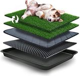 GoldOuya 50X60 CM Dog Grass Pad with Tray for Indoor/Outdoor Large Dog Potty Training Reusable Dog Training Pads with tray Grass Pee Pads for Dogs with Tray is Reusable and Easy to Clean