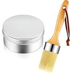 Finishing Wax Furniture Finishing Wax 7 oz Chalk Paint Sealing Wax with Chalk and Wax Paint Brush for Painting or Waxing Interior Furniture, Cabinets, Walls, Home Decor Accessories (Clear)