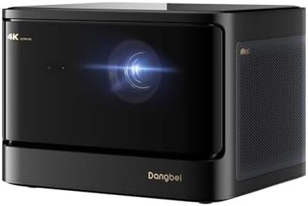 Dangbei DBOX02 Projector 4K Laser, 2450 ISO Lumens, Google TV Netflix Officially Licensed, Ultra HD Home Theater Cinema Projector with WiFi Bluetooth, HDR10+, Up to 200-inch, 2x12W DTS:X Dolby Audio